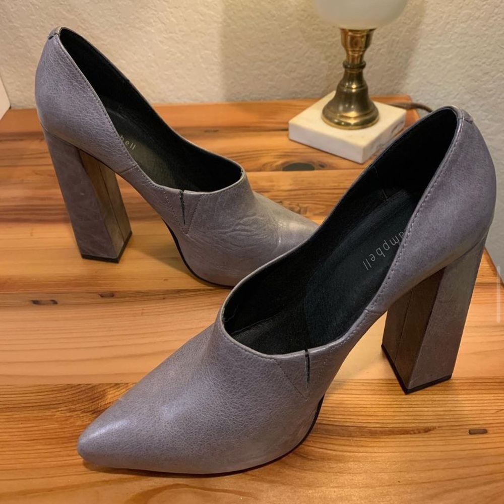 Jeffrey Campbell Jessday Grey Pointed Toe Heels